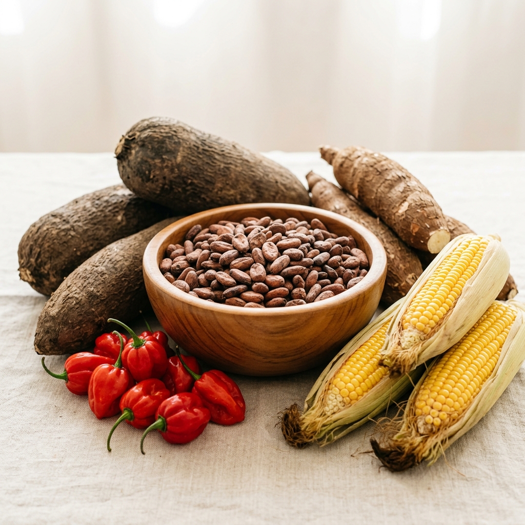 Ghanaian Agricultural Harvest Cocoa Cassava Corn